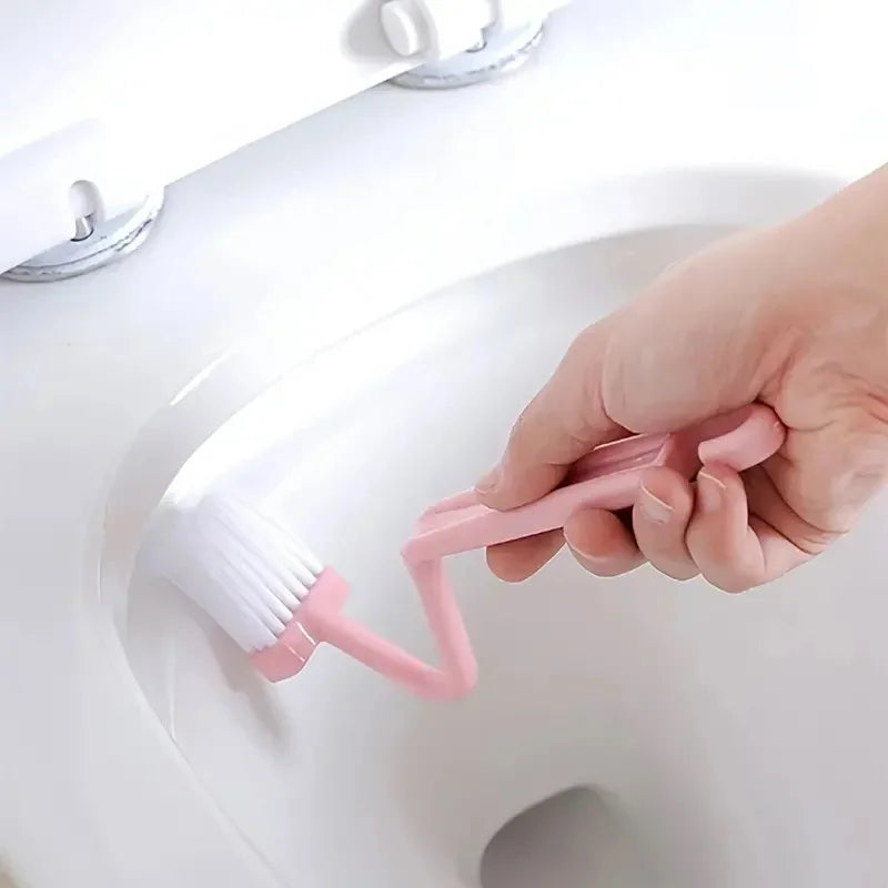 S-Shaped Portable Toilet Bowl Scrubber