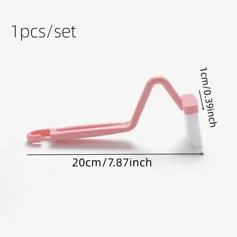 S-Shaped Portable Toilet Bowl Scrubber